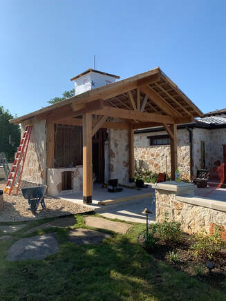 pool house under construction
